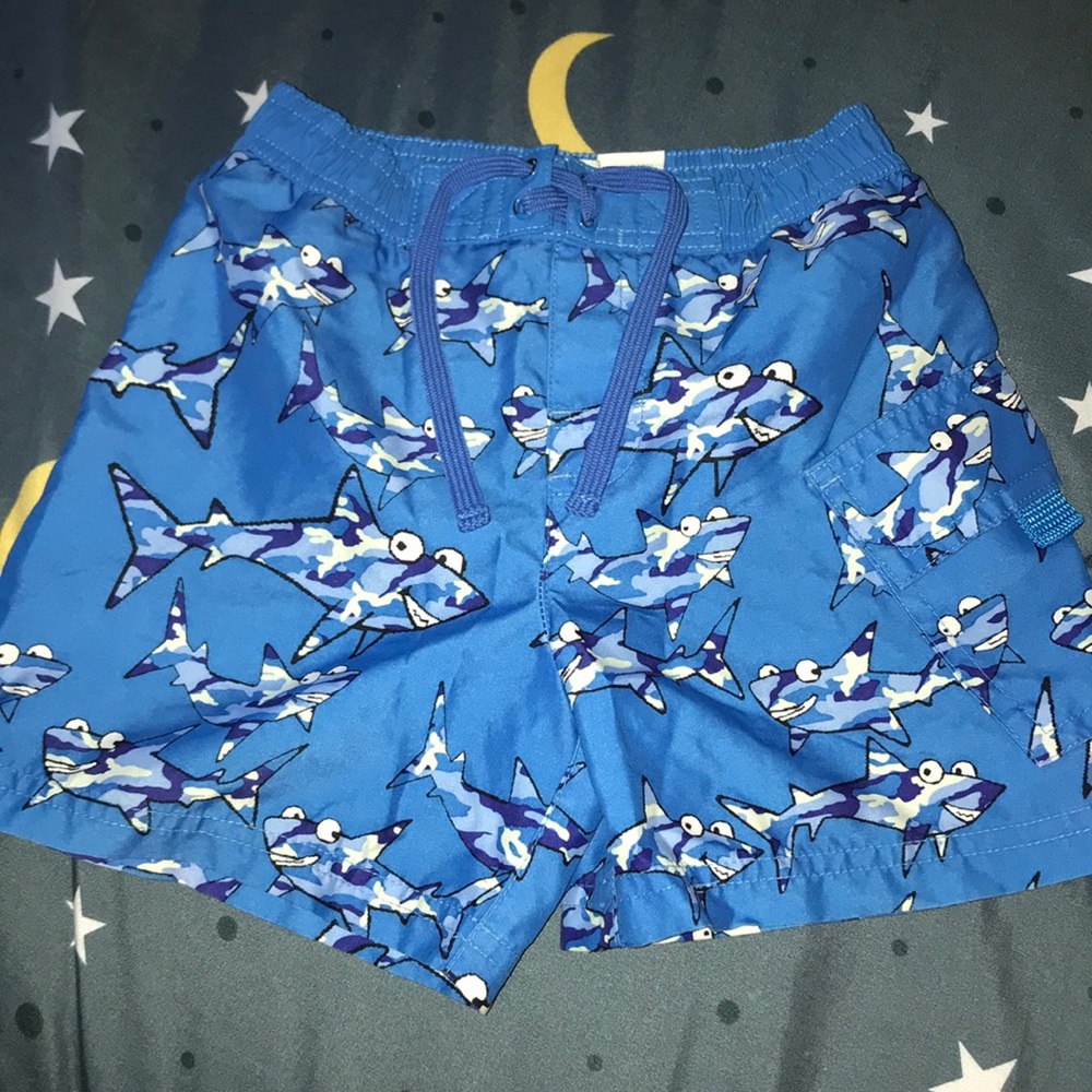 Sharky shark swimming trunks 2T